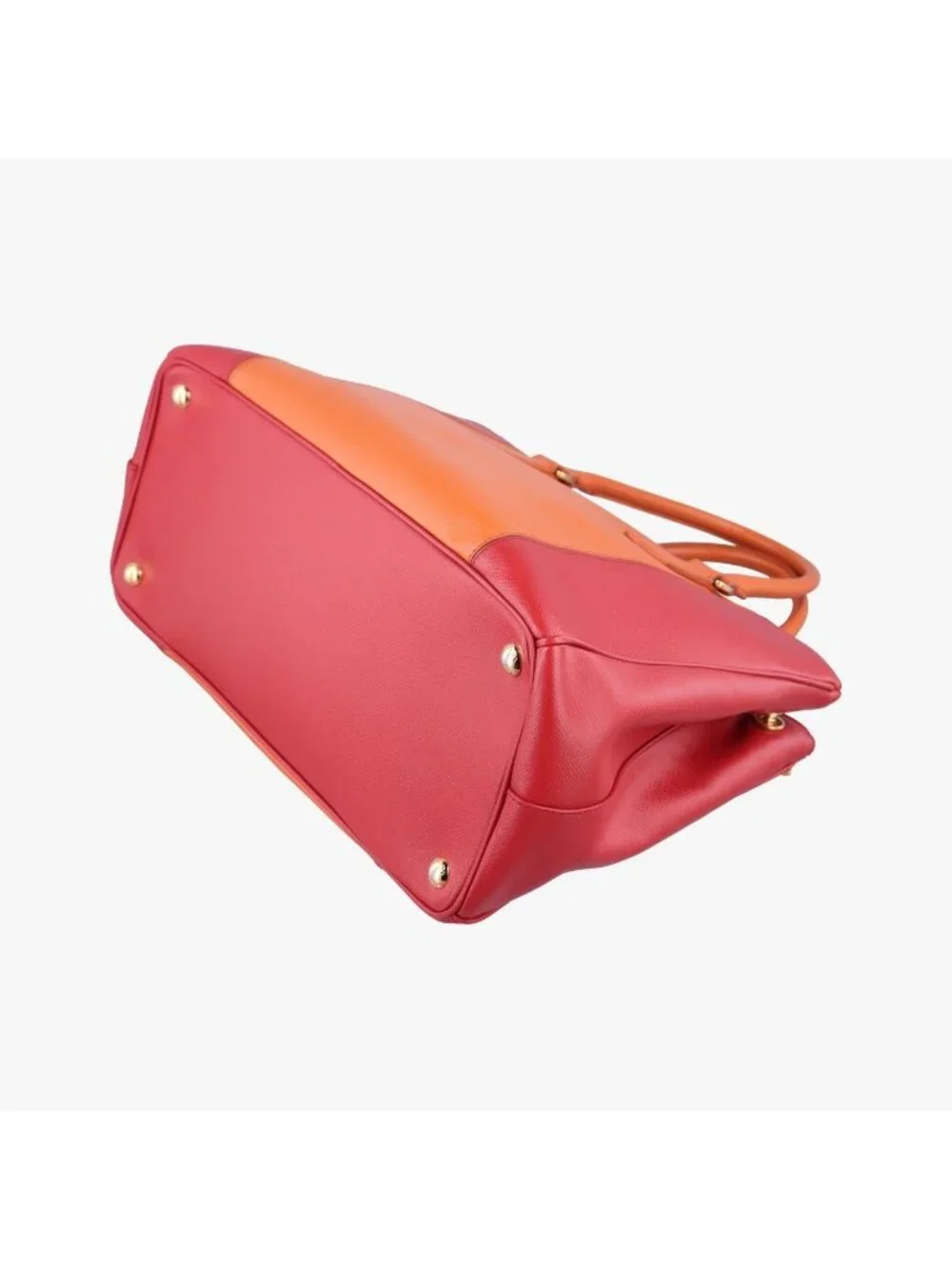 Prada Galleria Orange Red Saffiano Leather 31 Shoulder Bag